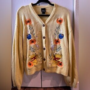 Yellow Disney Winnie the Pooh Knit Cardigan